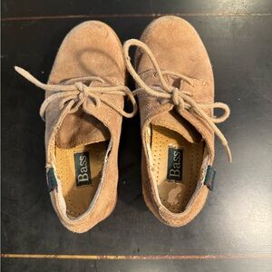 Bass Tan Suede Lace-Up Toddler Boy Shoes